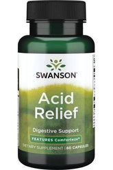 Swanson Acid Relief dietary supplement, 60 capsules, supports digestion and overall wellness with Comforteze.